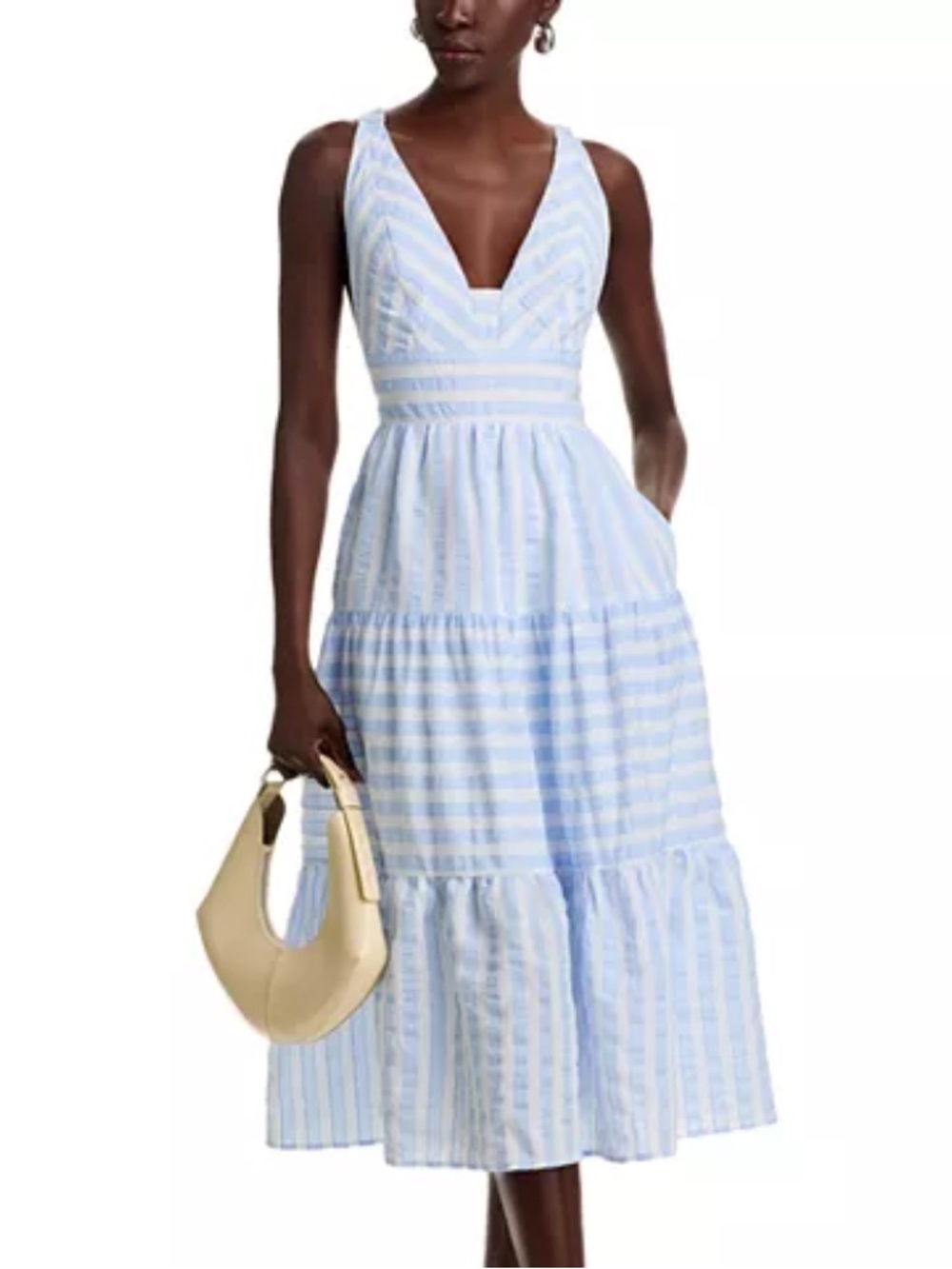 AQUA Textured Midi Dress